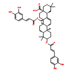 Olean-12-en-28-oic acid,
3,27-bis[[(2E)-3-(3,4-dihydroxyphenyl)-1-oxo-2-propenyl]oxy]-, (3b)-