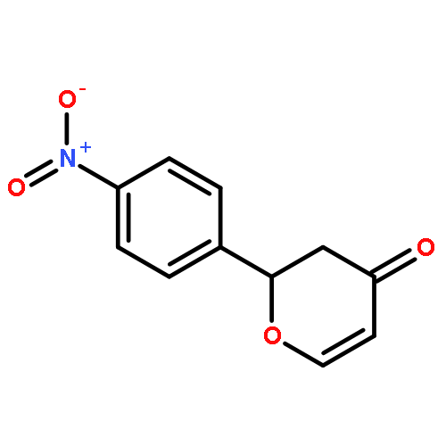 4H-Pyran-4-one, 2,3-dihydro-2-(4-nitrophenyl)-, (2S)-