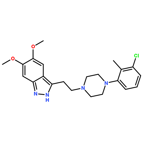 1H-Indazole,3-[2-[4-(3-chloro-2-methylphenyl)-1-piperazinyl]ethyl]-5,6-dimethoxy-