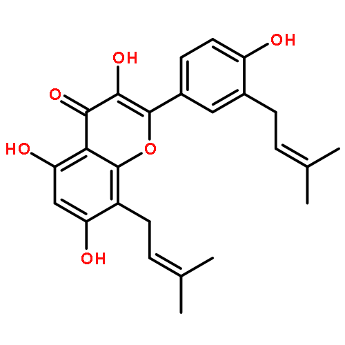 4H-1-Benzopyran-4-one,3,5,7-trihydroxy-2-[4-hydroxy-3-(3-methyl-2-buten-1-yl)phenyl]-8-(3-methyl-2-buten-1-yl)-