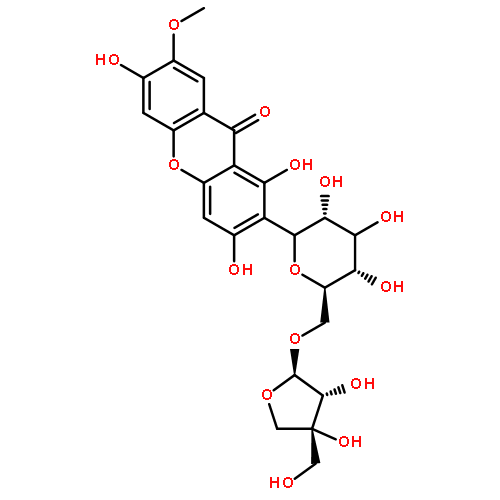 9H-Xanthen-9-one,2-(6-O-D-apio-b-D-furanosyl-b-D-glucopyranosyl)-1,3,6-trihydroxy-7-methoxy-