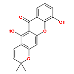 2H,6H-Pyrano[3,2-b]xanthen-6-one,5,10-dihydroxy-2,2-dimethyl-