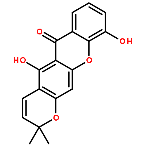 2H,6H-Pyrano[3,2-b]xanthen-6-one,5,10-dihydroxy-2,2-dimethyl-