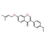 4H-1-Benzopyran-4-one,3-(4-methoxyphenyl)-7-[(3-methyl-2-buten-1-yl)oxy]-