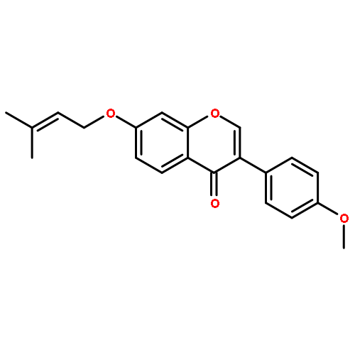 4H-1-Benzopyran-4-one,3-(4-methoxyphenyl)-7-[(3-methyl-2-buten-1-yl)oxy]-