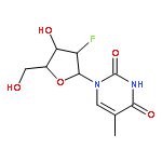 1-((2S,3R,4S,5S)-3-Fluoro-4-hydroxy-5-(hydroxymethyl)tetrahydrofuran-2-yl)-5-methylpyrimidine-2,4(1H,3H)-dione