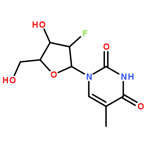 1-((2S,3R,4S,5S)-3-Fluoro-4-hydroxy-5-(hydroxymethyl)tetrahydrofuran-2-yl)-5-methylpyrimidine-2,4(1H,3H)-dione