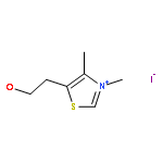Thiazolium,5-(2-hydroxyethyl)-3,4-dimethyl-, iodide (1:1)