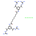 N,N'-Bis[3,5-bis[1-(2-amidinohydrazono)ethyl]phenyl]decanediamide tetrahydrochloride