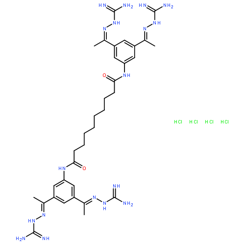 N,N'-Bis[3,5-bis[1-(2-amidinohydrazono)ethyl]phenyl]decanediamide tetrahydrochloride