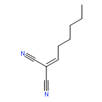 Propanedinitrile, hexylidene-