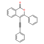 1H-2-Benzopyran-1-one, 3-phenyl-4-(phenylethynyl)-