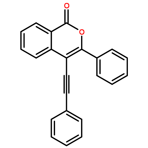 1H-2-Benzopyran-1-one, 3-phenyl-4-(phenylethynyl)-