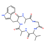 Cyclo(L-alanylglycyl-L-valyl-L-alanyl-L-tryptophyl)