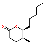 2H-Pyran-2-one, tetrahydro-5-methyl-6-pentyl-, (5S,6S)-