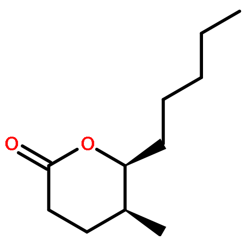 2H-Pyran-2-one, tetrahydro-5-methyl-6-pentyl-, (5S,6S)-