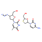 3'-azido-3'-deoxythymidine - 4-amino-1-[(2R,5S)-2-(hydroxymethyl)-1,3-oxathiolan-5-yl]pyrimidin-2(1H)-one (1:1)