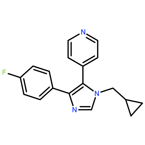 Pyridine, 4-[1-(cyclopropylmethyl)-4-(4-fluorophenyl)-1H-imidazol-5-yl]-