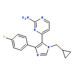 4-[1-(cyclopropylmethyl)-4-(4-fluorophenyl)-1H-imidazol-5-yl]pyrimidin-2-amine