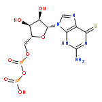 Guanosine5'-(trihydrogen diphosphate), 6-thio-