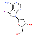 7H-Pyrrolo[2,3-d]pyrimidin-4-amine,
7-(2-deoxy-b-D-erythro-pentofuranosyl)-5-iodo-