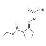 Cyclopentanecarboxylic acid, 2-[(aminocarbonyl)hydrazono]-, ethylester