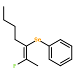 Benzene, [[(1E)-1-(1-fluoroethylidene)pentyl]seleno]-