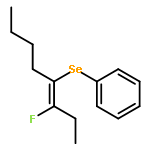 Benzene, [[(1E)-1-(1-fluoropropylidene)pentyl]seleno]-