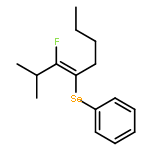 Benzene, [[(1E)-1-(1-fluoro-2-methylpropylidene)pentyl]seleno]-