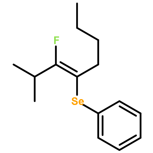 Benzene, [[(1E)-1-(1-fluoro-2-methylpropylidene)pentyl]seleno]-