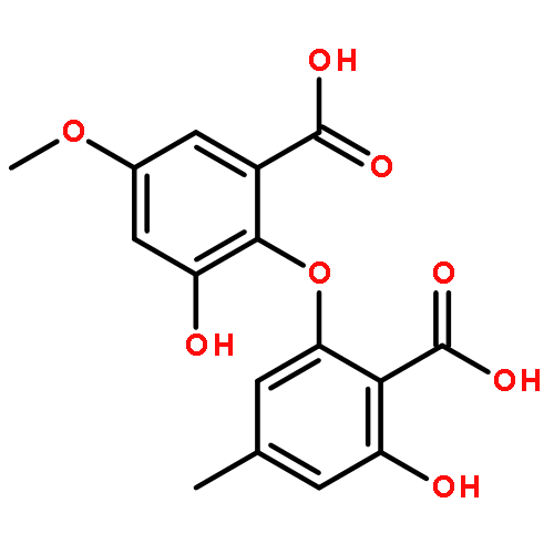 Benzoicacid, 2-(2-carboxy-3-hydroxy-5-methylphenoxy)-3-hydroxy-5-methoxy-