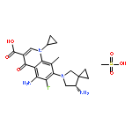 3-Quinolinecarboxylicacid, 5-amino-7-[(7S)-7-amino-5-azaspiro[2.4]hept-5-yl]-1-cyclopropyl-6-fluoro-1,4-dihydro-8-methyl-4-oxo-,methanesulfonate (1:1)