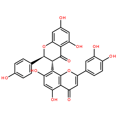 [3,8'-Bi-4H-1-benzopyran]-4,4'-dione,2'-(3,4-dihydroxyphenyl)-2,3-dihydro-5,5',7,7'-tetrahydroxy-2-(4-hydroxyphenyl)-,(2R,3S)-