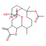 (3aS,5R,6R,9R,10S,14S,15R,15aR)-6-hydroxy-6,10,14-trimethyl-3-methylidene-2-oxohexadecahydro-5,9-epoxycyclotetradeca[b]furan-10,15-diyl diacetate