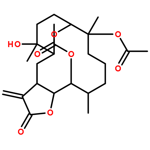 (3aS,5R,6R,9R,10S,14S,15R,15aR)-6-hydroxy-6,10,14-trimethyl-3-methylidene-2-oxohexadecahydro-5,9-epoxycyclotetradeca[b]furan-10,15-diyl diacetate