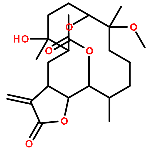 (3aS,5R,6R,9R,10S,14S,15R,15aR)-6-hydroxy-10-methoxy-6,10,14-trimethyl-3-methylidene-2-oxohexadecahydro-5,9-epoxycyclotetradeca[b]furan-15-yl acetate