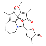 (3S,11S,11aS)-3'-Methoxy-4',9-dimethyl-3-[(2S,4S)-4-methyl-5-oxot etrahydro-2-furanyl]-2,3,5,6,7,8-hexahydro-1H,5'H,10H-spiro[cyclo penta[b]pyrrolo[1,2-a]azepine-11,2'-furan]-5',10-dione