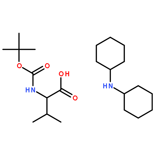 N-cyclohexylcyclohexanamine; 3-methyl-2-(tert-butoxycarbonylamino)butanoic acid