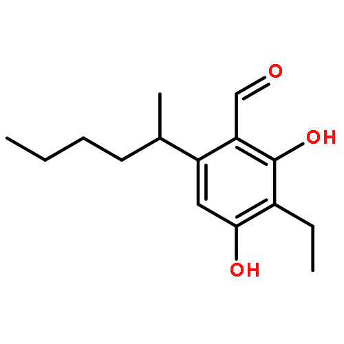 3-ethyl-6-(hexan-2-yl)-2,4-dihydroxybenzaldehyde