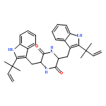 (3S,6S)-3,6-bis{[2-(1,1-dimethyl-2-propenyl)-1H-indol-3-yl]methyl}-2,5-piperazinedione