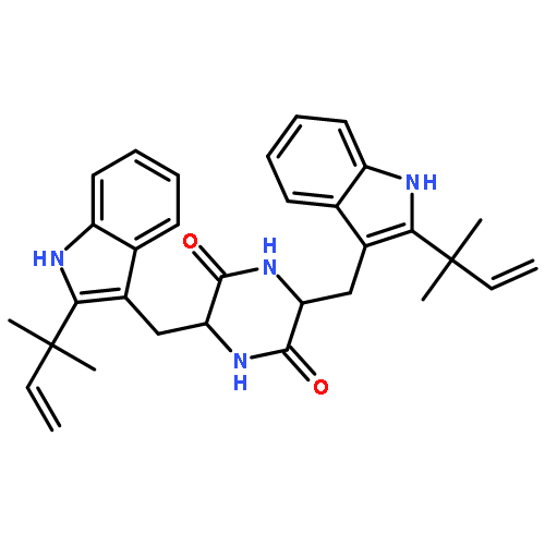 (3S,6S)-3,6-bis{[2-(1,1-dimethyl-2-propenyl)-1H-indol-3-yl]methyl}-2,5-piperazinedione