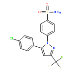 4-[5-(4-Chlorophenyl)-3-(trifluoromethyl)pyrazol-1-yl]benzenesulfonamide