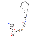 S-[2-[3-[[(2R)-4-[[[(2R,3R,5R)-5-(6-aminopurin-9-yl)-4-hydroxy-3-phosphonooxyoxolan-2-yl]methoxy-hydroxyphosphoryl]oxy-hydroxyphosphoryl]oxy-2-hydroxy-3,3-dimethylbutanoyl]amino]propanoylamino]ethyl] (5Z,8Z,11Z,14Z)-icosa-5,8,11,14-tetraenethioate