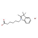 6-(2,3,3-trimethylindol-1-ium-1-yl)hexanoic Acid;bromide