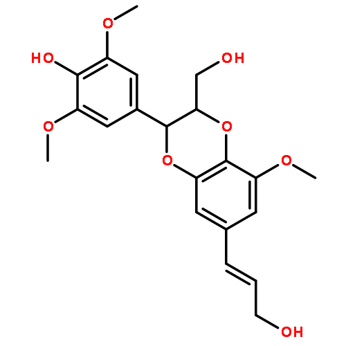 4-{(2R,3R)-3-(Hydroxymethyl)-7-[(1E)-3-hydroxy-1-propen-1-yl]-5-m ethoxy-2,3-dihydro-1,4-benzodioxin-2-yl}-2,6-dimethoxyphenol