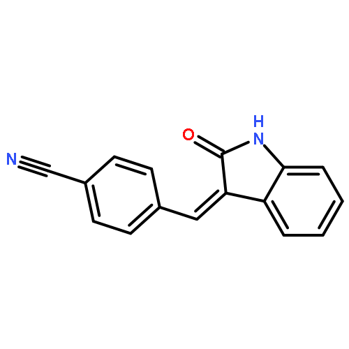 4-[(z)-(2-oxo-1,2-dihydro-3h-indol-3-ylidene)methyl]benzonitrile