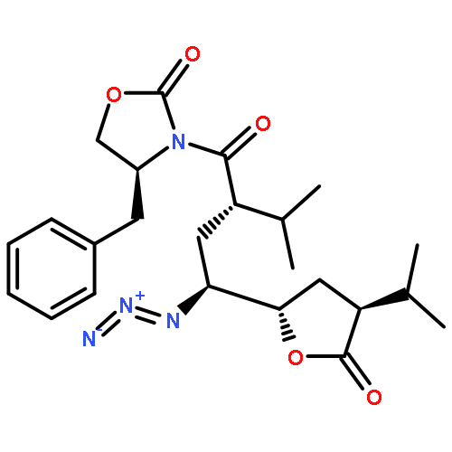 (4S)-3-[(2S,4S)-4-azido-2-isopropyl-4-[(2S,4S)-4-isopropyl-5-oxo-tetrahydrofuran-2-yl]butanoyl]-4-benzyl-oxazolidin-2-one