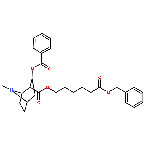 8-Azabicyclo[3.2.1]octane-2-carboxylic acid, 3-(benzoyloxy)-8-methyl-,6-oxo-6-(phenylmethoxy)hexyl ester, (1R,2R,3S,5S)-