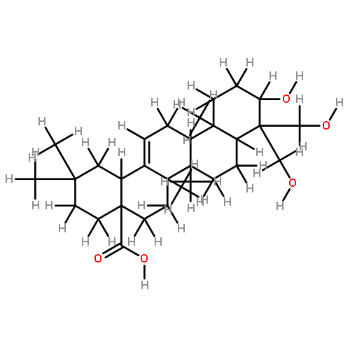 3beta-form-3,23,24-Trihdyroxy-12-oleanen-28-oic acid