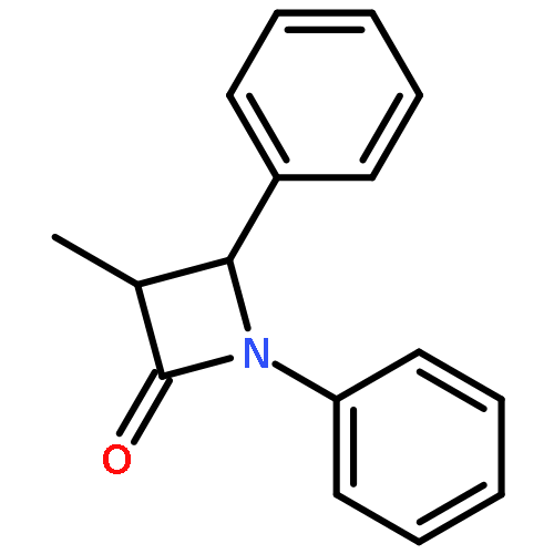 2-Azetidinone, 3-methyl-1,4-diphenyl-, trans-